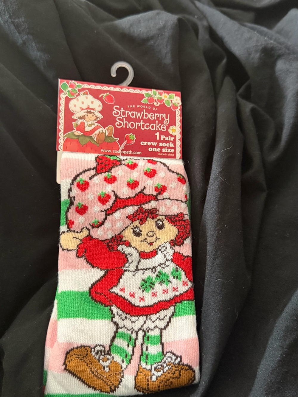 Pink Graphic Crew Socks